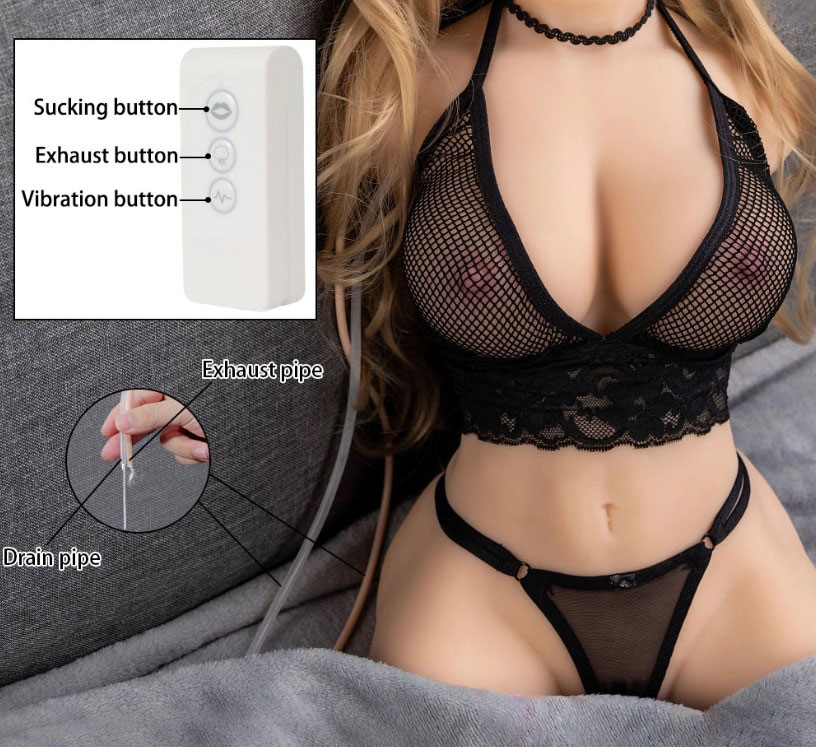 Мастурбатор торс секс-куклы с вибрацией - фото 12 | lovedoll Мастурбатор торс в черном белье