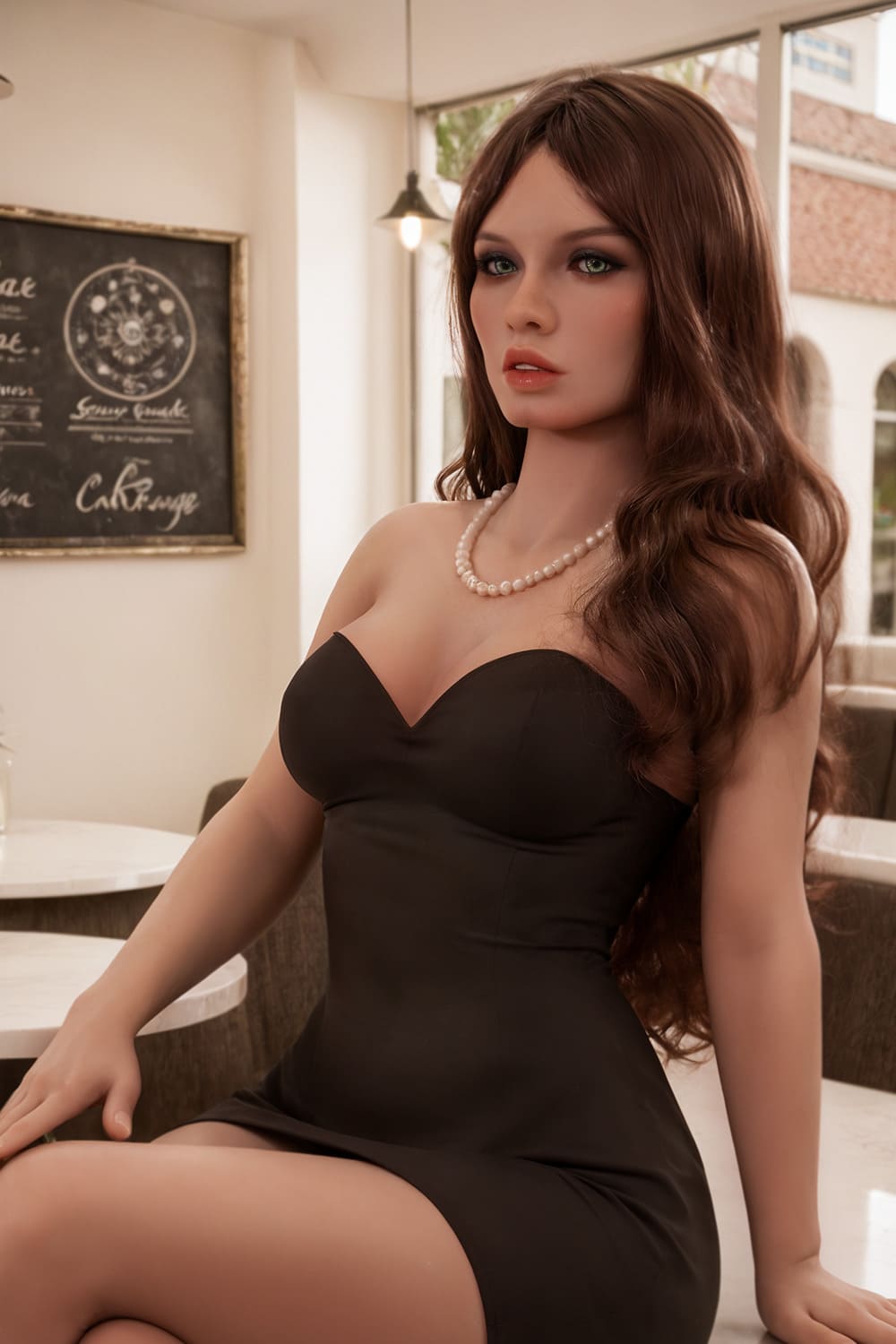 Секс-кукла morgan - фото 1 | lovedoll Секс-кукла morgan в коротком чёрном платье