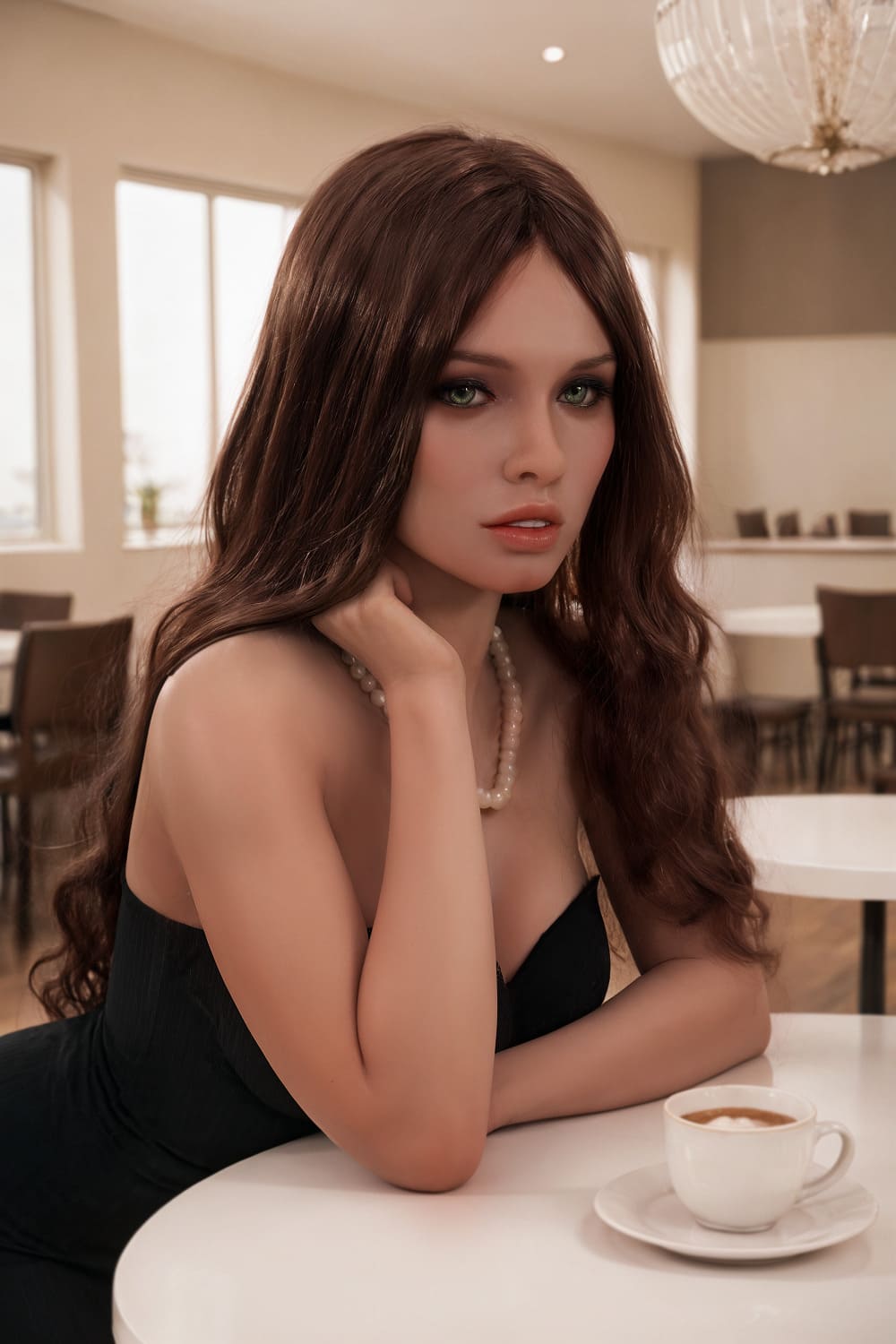 Секс-кукла morgan - фото 4 | lovedoll Секс-кукла morgan сидит за столом