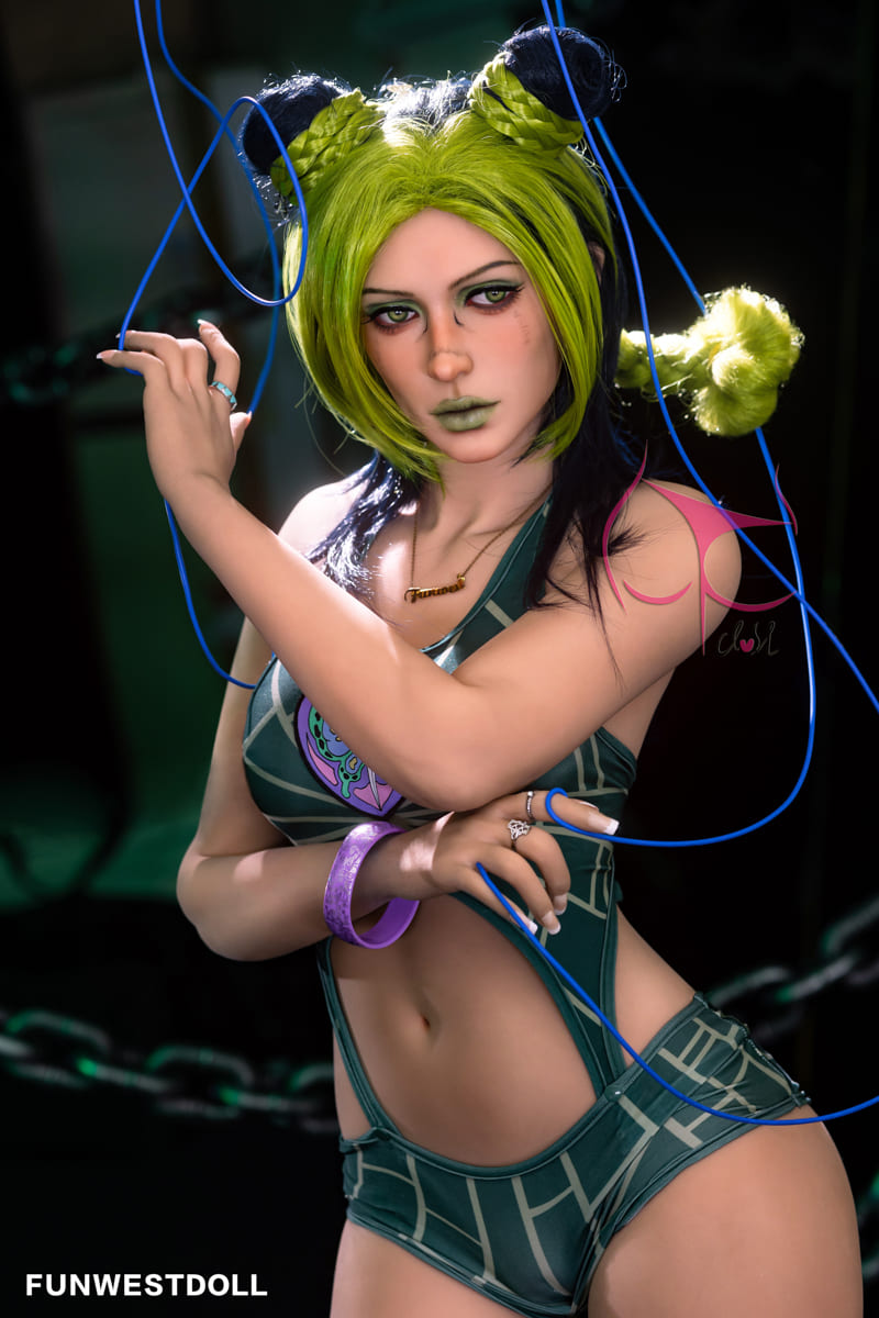 Секс-кукла jolyne cujoh - фото 9 | lovedoll Секс-кукла jolyne cujoh держит синюю нить